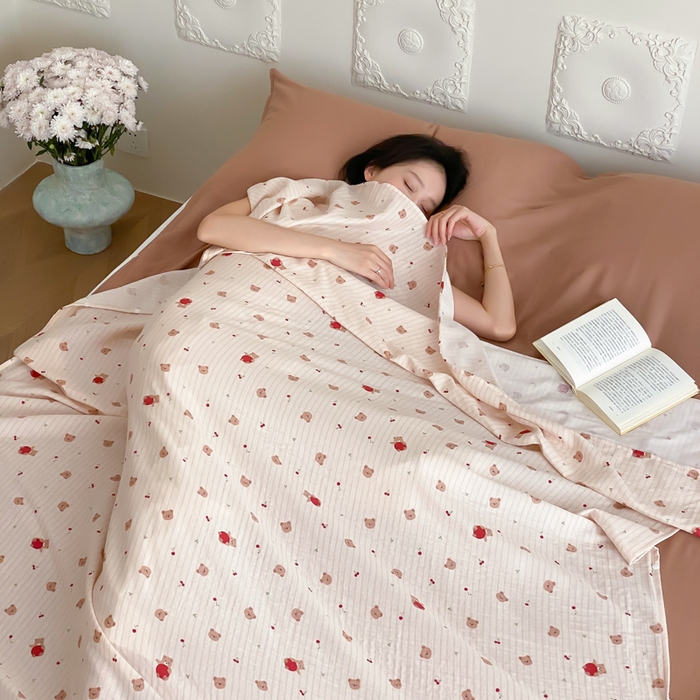 91家纺网 家纺一手货源 找家纺 （总）Sweet dreams甜梦 2025新款全棉双层纱旅行 酒店睡袋