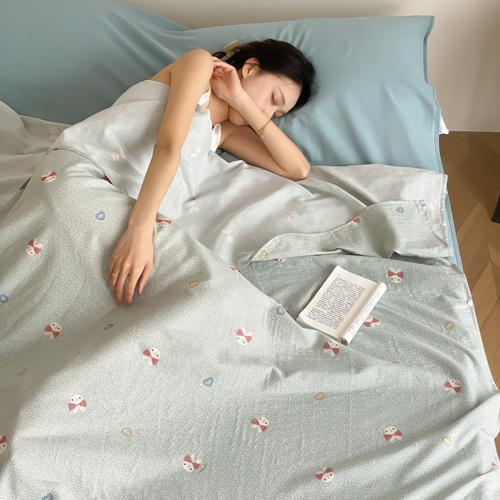 91家纺网 家纺一手货源 找家纺 （总）Sweet dreams甜梦 2025新款全棉双层纱旅行 酒店睡袋