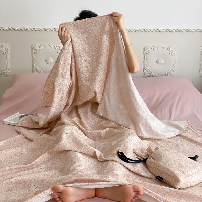 91家纺网 家纺一手货源 找家纺 （总）Sweet dreams甜梦 2025新款全棉双层纱旅行 酒店睡袋