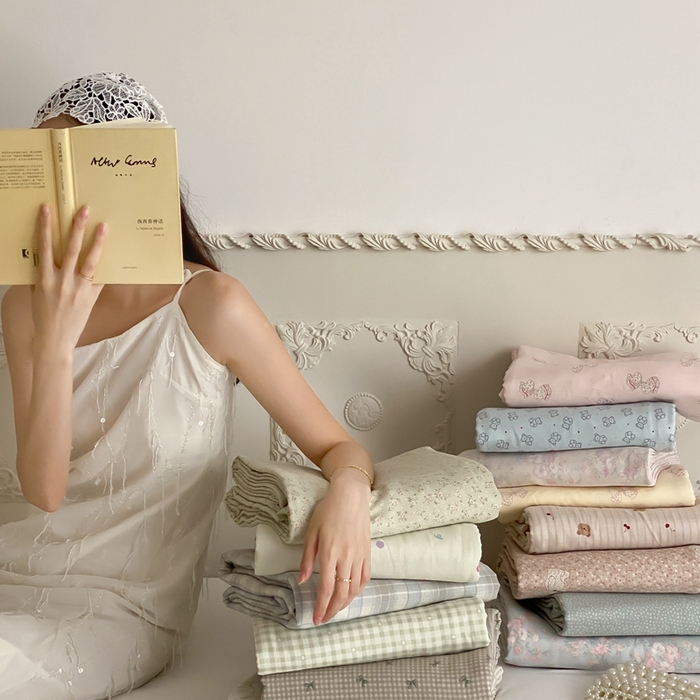 91家纺网 家纺一手货源 找家纺 Sweet dreams甜梦 2025新款全棉双层纱旅行 酒店睡袋 组合图片（仅供参考）