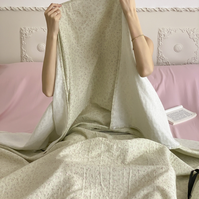 91家纺网 家纺一手货源 找家纺 Sweet dreams甜梦 2025新款全棉双层纱旅行 酒店睡袋 薄荷茶-绿