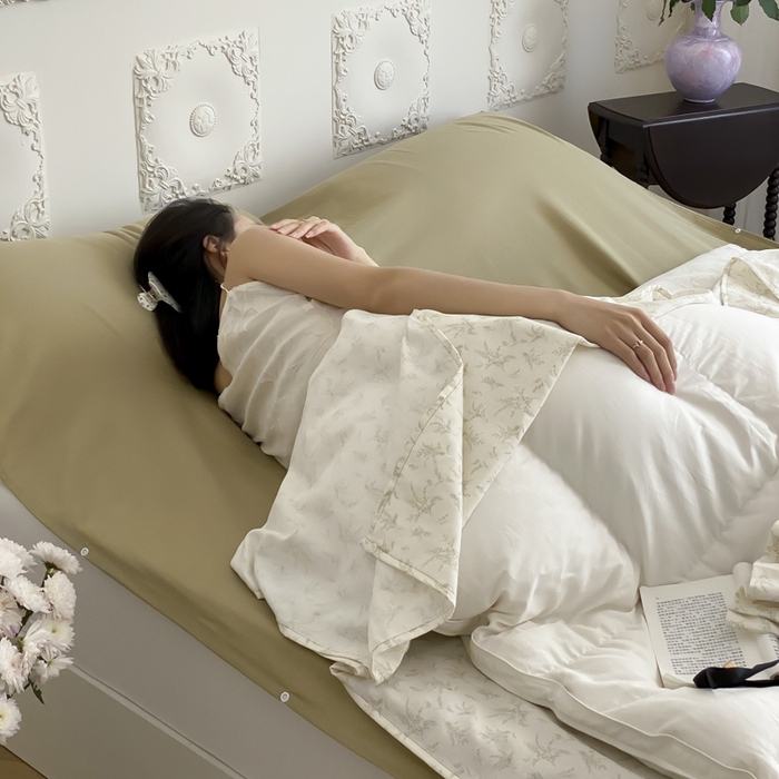 91家纺网 家纺一手货源 找家纺 Sweet dreams甜梦 2025新款全棉双层纱旅行 酒店睡袋 费南雪-绿