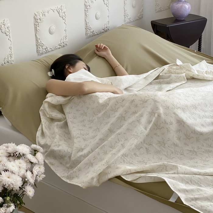 91家纺网 家纺一手货源 找家纺 Sweet dreams甜梦 2025新款全棉双层纱旅行 酒店睡袋 费南雪-绿