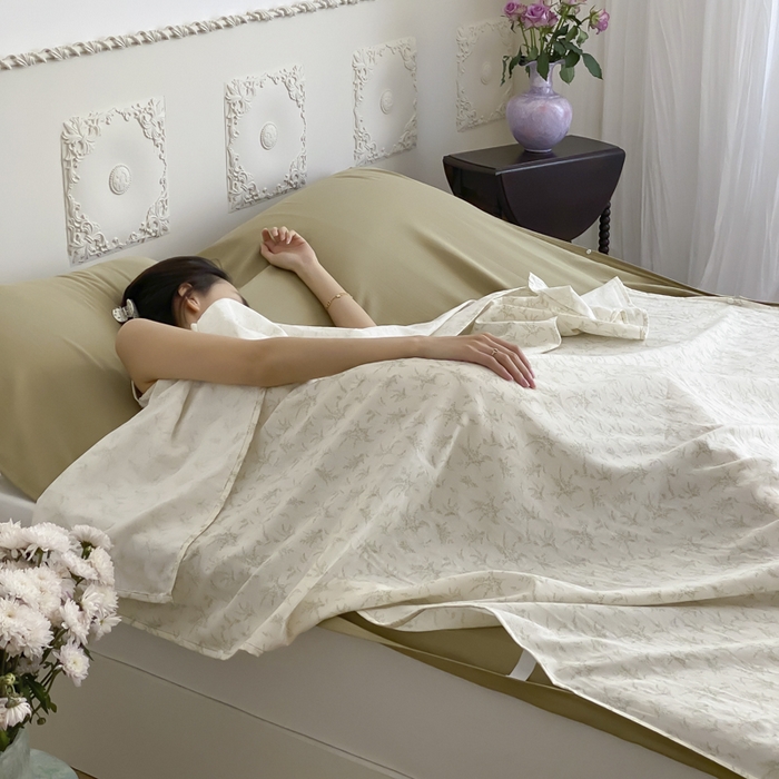 91家纺网 家纺一手货源 找家纺 Sweet dreams甜梦 2025新款全棉双层纱旅行 酒店睡袋 费南雪-绿