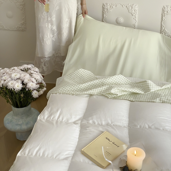 91家纺网 家纺一手货源 找家纺 Sweet dreams甜梦 2025新款全棉双层纱旅行 酒店睡袋 海盐牛奶-绿