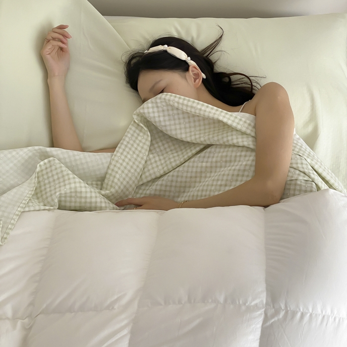 91家纺网 家纺一手货源 找家纺 Sweet dreams甜梦 2025新款全棉双层纱旅行 酒店睡袋 海盐牛奶-绿