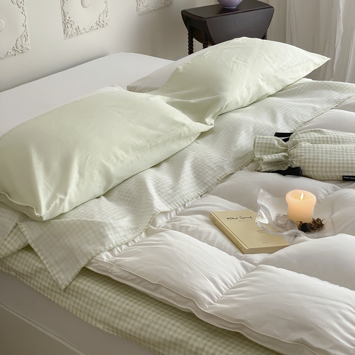 91家纺网 家纺一手货源 找家纺 Sweet dreams甜梦 2025新款全棉双层纱旅行 酒店睡袋 海盐牛奶-绿