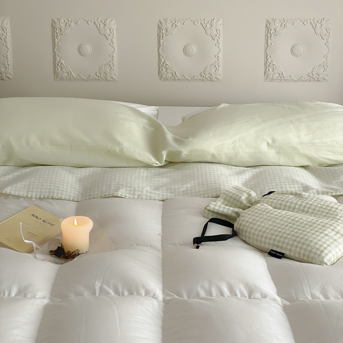 91家纺网 家纺一手货源 找家纺 Sweet dreams甜梦 2025新款全棉双层纱旅行 酒店睡袋 海盐牛奶-绿