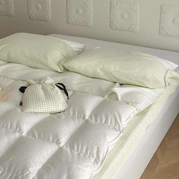 91家纺网 家纺一手货源 找家纺 Sweet dreams甜梦 2025新款全棉双层纱旅行 酒店睡袋 海盐牛奶-绿