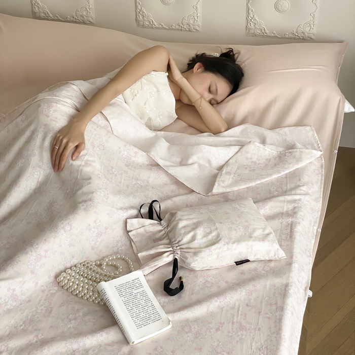 91家纺网 家纺一手货源 找家纺 Sweet dreams甜梦 2025新款全棉双层纱旅行 酒店睡袋 莉莉周-米