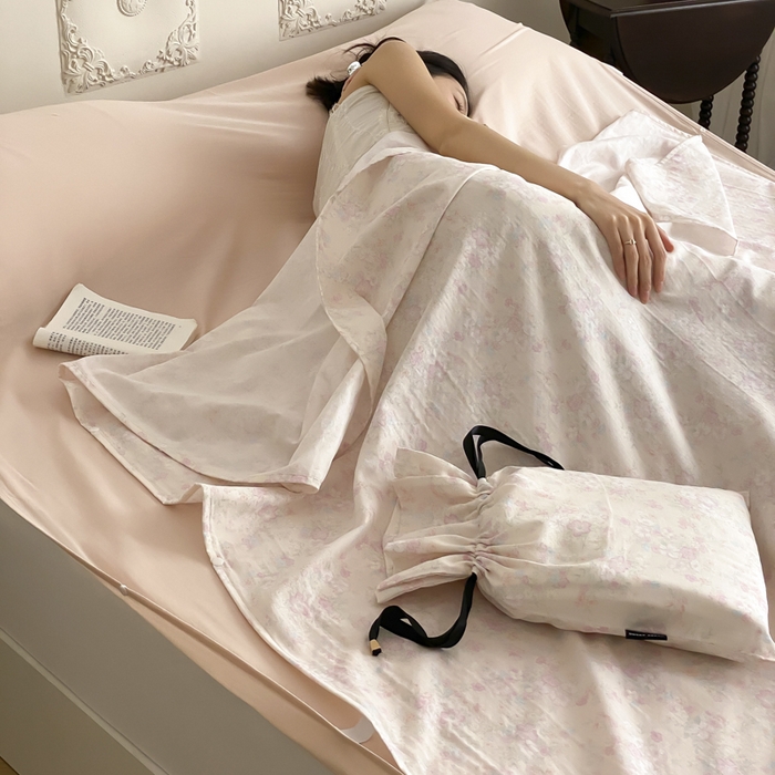 91家纺网 家纺一手货源 找家纺 Sweet dreams甜梦 2025新款全棉双层纱旅行 酒店睡袋 莉莉周-米