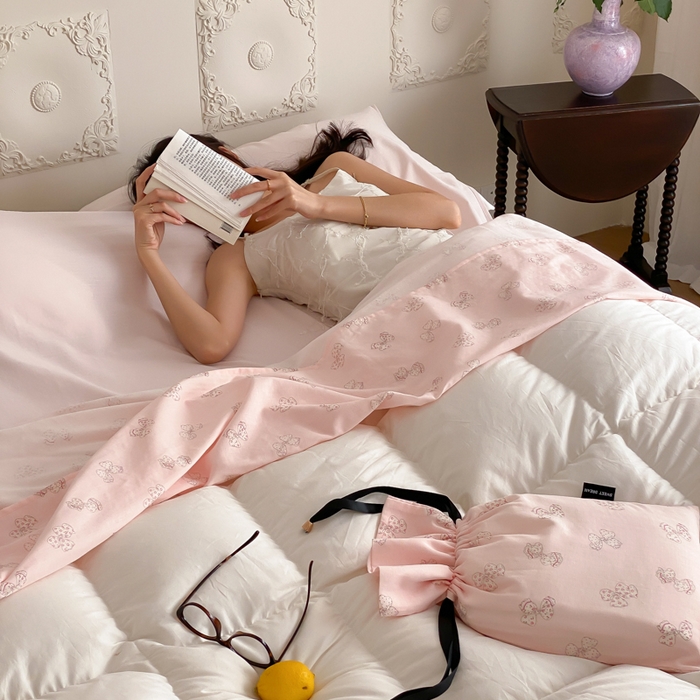 91家纺网 家纺一手货源 找家纺 Sweet dreams甜梦 2025新款全棉双层纱旅行 酒店睡袋 莓莓芝士-粉