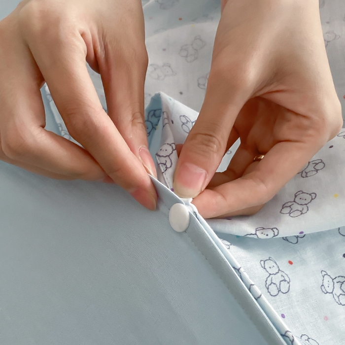 91家纺网 家纺一手货源 找家纺 Sweet dreams甜梦 2025新款全棉双层纱旅行 酒店睡袋 奶油小熊-兰