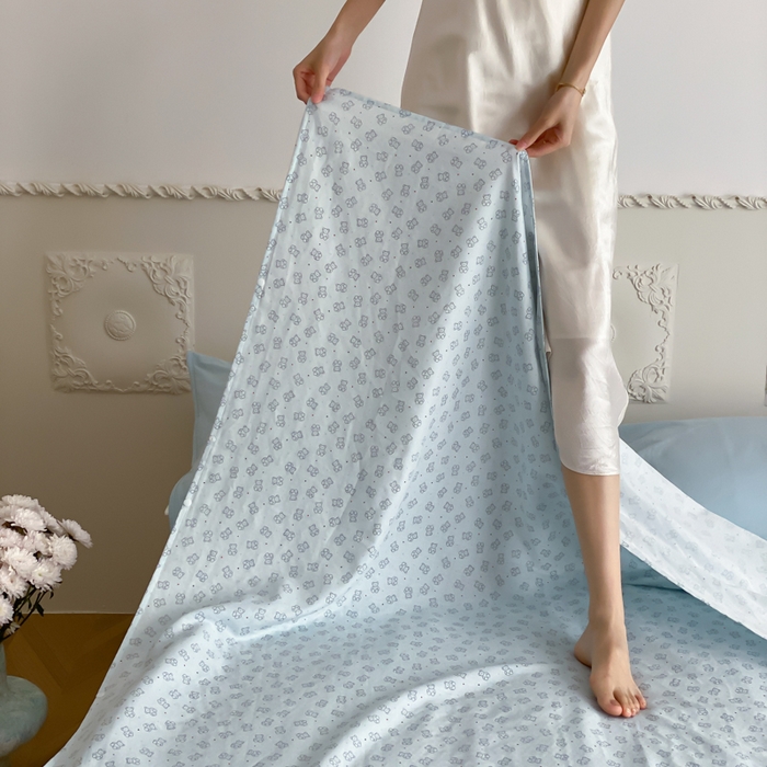 91家纺网 家纺一手货源 找家纺 Sweet dreams甜梦 2025新款全棉双层纱旅行 酒店睡袋 奶油小熊-兰