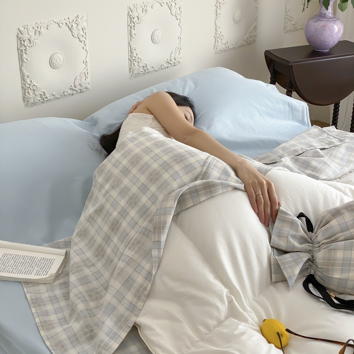 91家纺网 家纺一手货源 找家纺 Sweet dreams甜梦 2025新款全棉双层纱旅行 酒店睡袋 南山南-兰