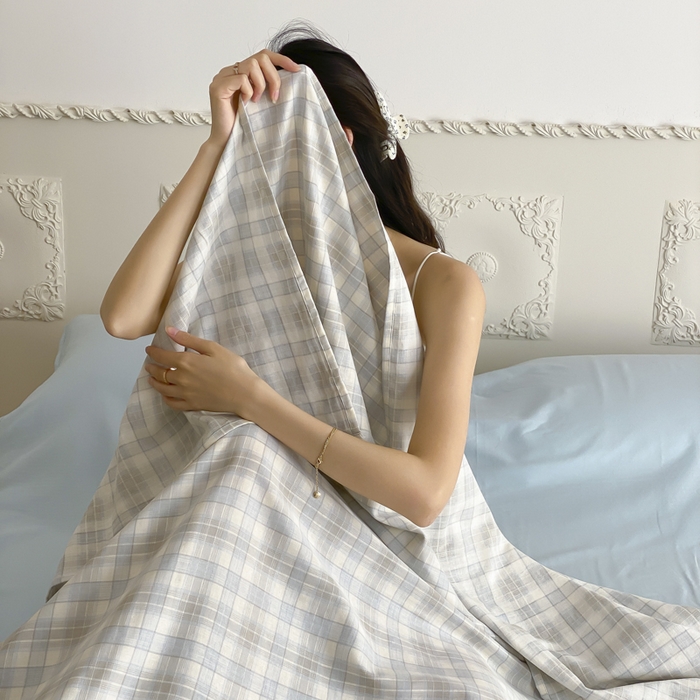 91家纺网 家纺一手货源 找家纺 Sweet dreams甜梦 2025新款全棉双层纱旅行 酒店睡袋 南山南-兰