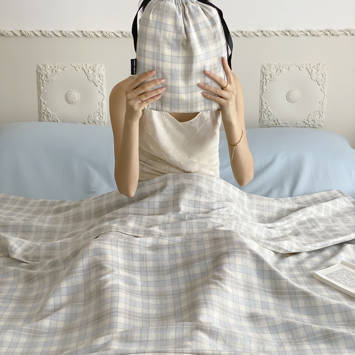 91家纺网 家纺一手货源 找家纺 Sweet dreams甜梦 2025新款全棉双层纱旅行 酒店睡袋 南山南-兰