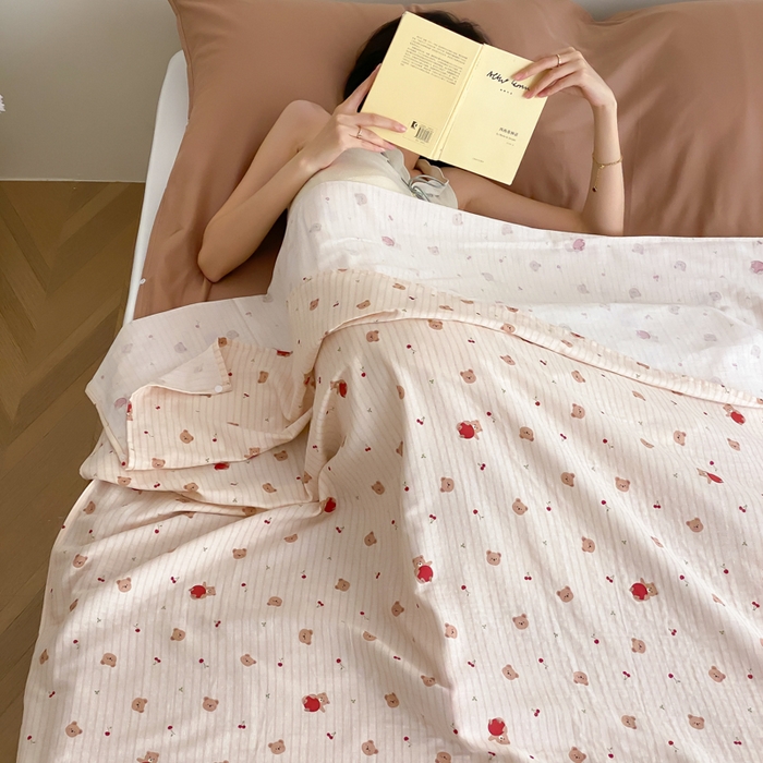 91家纺网 家纺一手货源 找家纺 Sweet dreams甜梦 2025新款全棉双层纱旅行 酒店睡袋 苹果抱抱-米