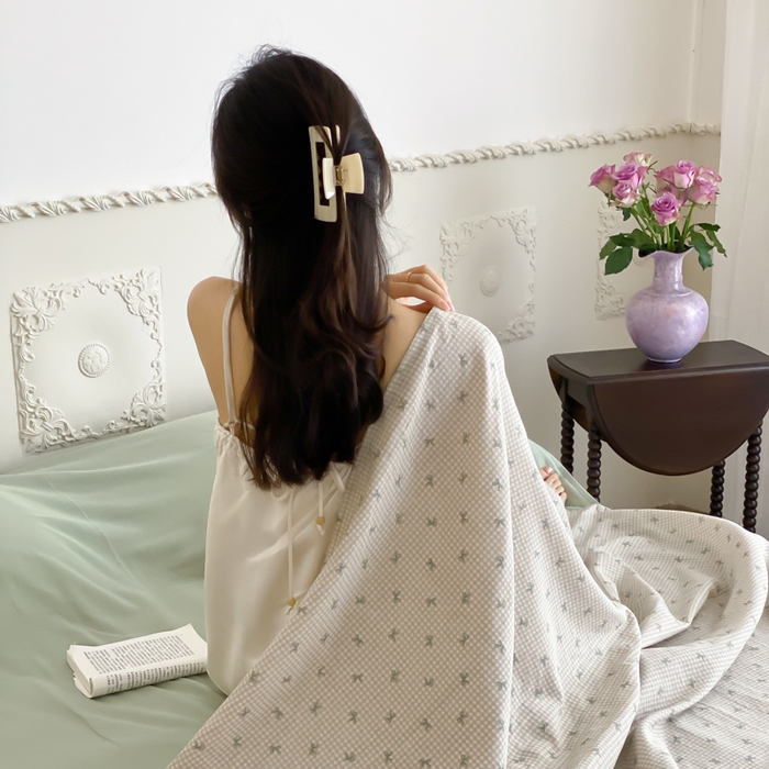 91家纺网 家纺一手货源 找家纺 Sweet dreams甜梦 2025新款全棉双层纱旅行 酒店睡袋 竹生空野-米