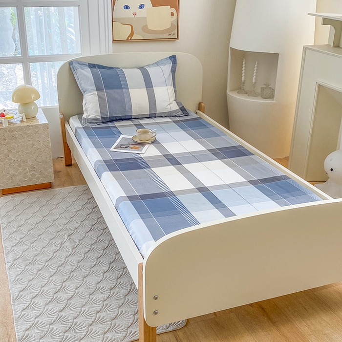 91家纺网 家纺一手货源 找家纺 凌云家纺 2025新款A类13372全棉学生床笠 布莱格