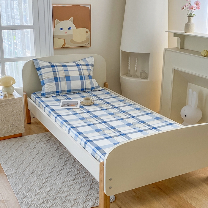 91家纺网 家纺一手货源 找家纺 凌云家纺 2025新款A类13372全棉学生床笠 春日来信