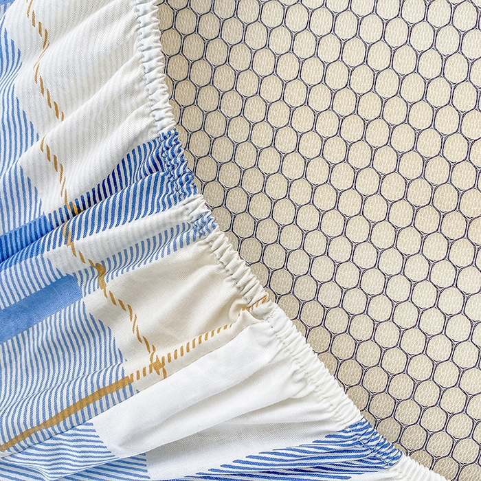 91家纺网 家纺一手货源 找家纺 凌云家纺 2025新款A类13372全棉学生床笠 春日来信