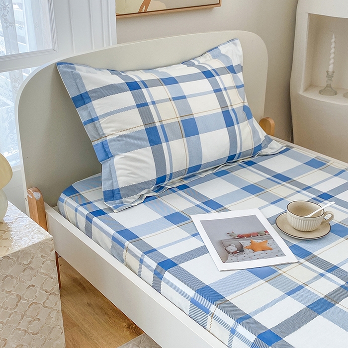 91家纺网 家纺一手货源 找家纺 凌云家纺 2025新款A类13372全棉学生床笠 春日来信