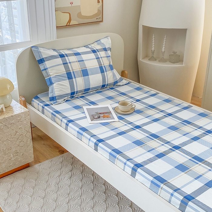 91家纺网 家纺一手货源 找家纺 凌云家纺 2025新款A类13372全棉学生床笠 春日来信