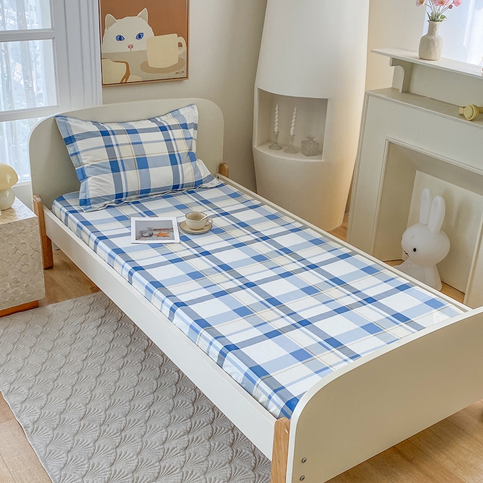 91家纺网 家纺一手货源 找家纺 凌云家纺 2025新款A类13372全棉学生床笠 春日来信