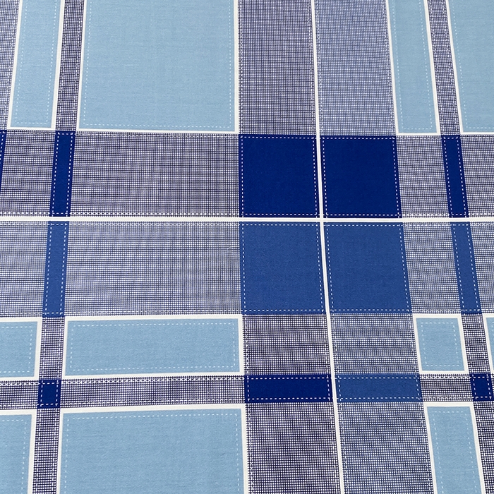 91家纺网 家纺一手货源 找家纺 凌云家纺 2025新款A类13372全棉学生床笠 蓝绿格