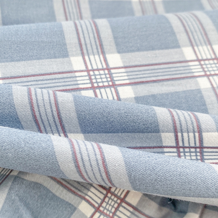 91家纺网 家纺一手货源 找家纺 凌云家纺 2025新款A类13372全棉学生床笠 麦田蓝