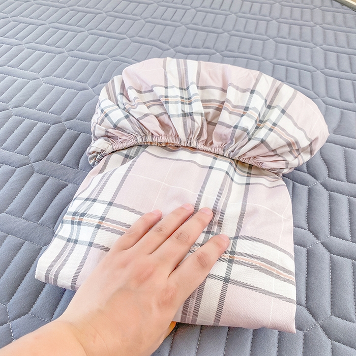 91家纺网 家纺一手货源 找家纺 凌云家纺 2025新款A类13372全棉学生床笠 绮梦粉