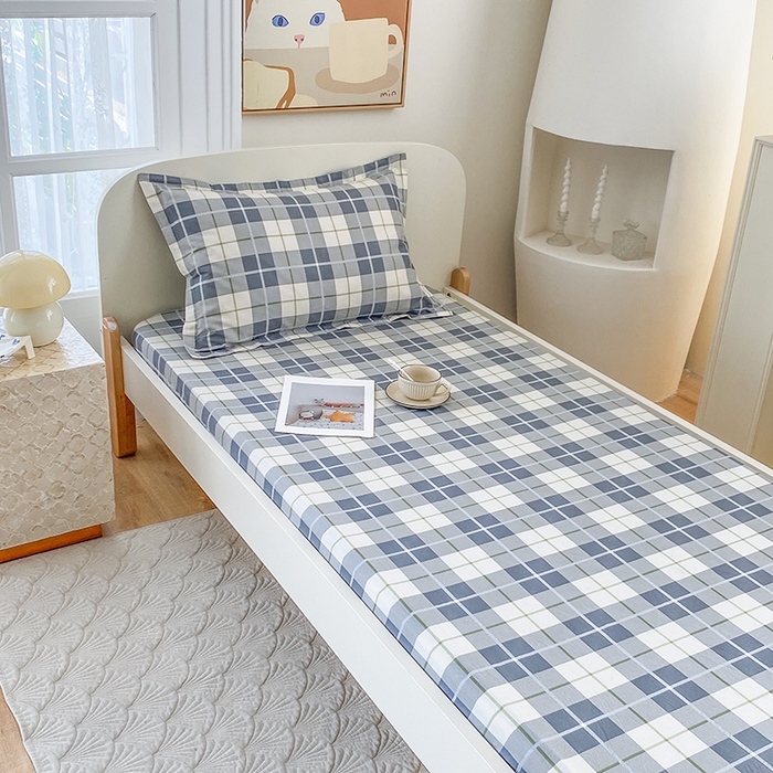 91家纺网 家纺一手货源 找家纺 凌云家纺 2025新款A类13372全棉学生床笠 雅静兰