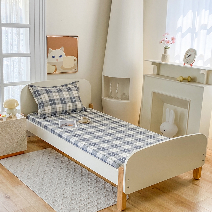 91家纺网 家纺一手货源 找家纺 凌云家纺 2025新款A类13372全棉学生床笠 雅静兰