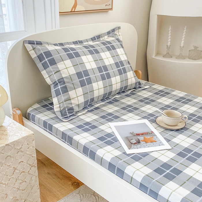 91家纺网 家纺一手货源 找家纺 凌云家纺 2025新款A类13372全棉学生床笠 雅静兰