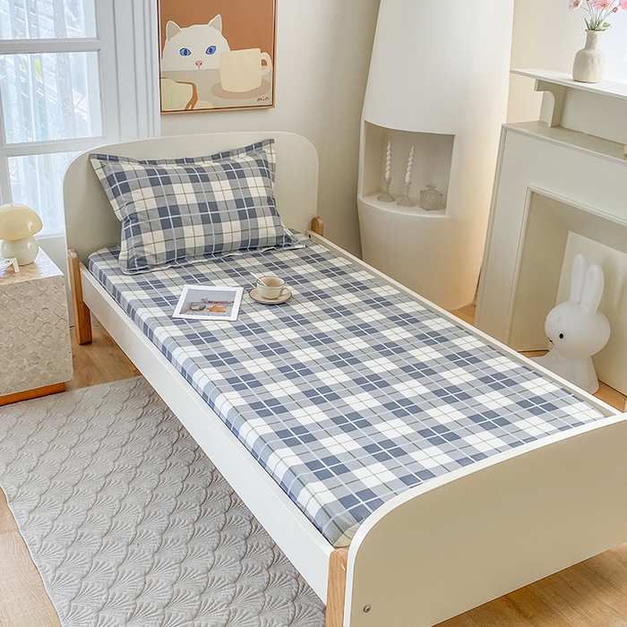 91家纺网 家纺一手货源 找家纺 凌云家纺 2025新款A类13372全棉学生床笠 雅静兰