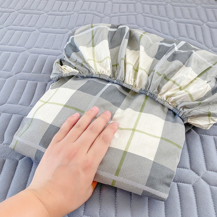 91家纺网 家纺一手货源 找家纺 凌云家纺 2025新款A类13372全棉学生床笠 雅静兰