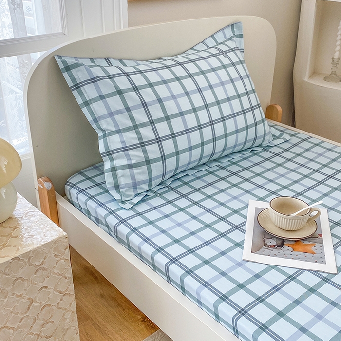 91家纺网 家纺一手货源 找家纺 凌云家纺 2025新款A类13372全棉学生床笠 印象空间