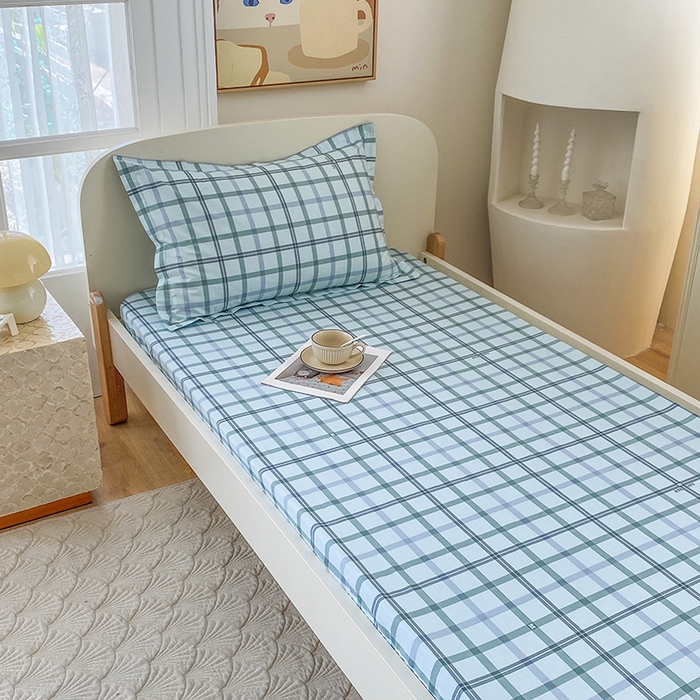 91家纺网 家纺一手货源 找家纺 凌云家纺 2025新款A类13372全棉学生床笠 印象空间