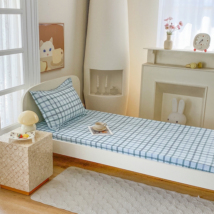 91家纺网 家纺一手货源 找家纺 凌云家纺 2025新款A类13372全棉学生床笠 印象空间