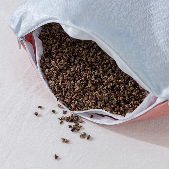 91家纺网 家纺一手货源 找家纺 芯奇想 2025春夏新款夏季双拼冰丝枕纯荞麦枕芯枕头单枕芯 冰丝全荞麦枕-冰粉 35x55cm单枕/只