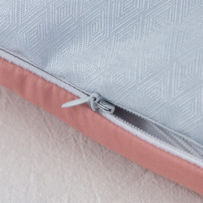 91家纺网 家纺一手货源 找家纺 芯奇想 2025春夏新款夏季双拼冰丝枕纯荞麦枕芯枕头单枕芯 冰丝全荞麦枕-冰粉 35x55cm单枕/只