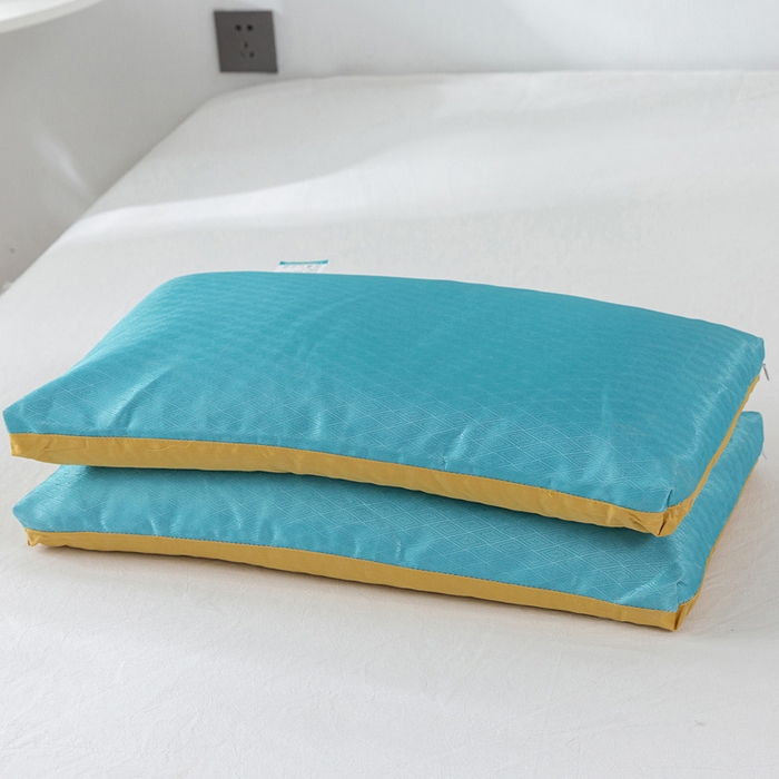 91家纺网 家纺一手货源 找家纺 芯奇想 2025春夏新款夏季双拼冰丝枕纯荞麦枕芯枕头单枕芯 冰丝全荞麦枕-翠色 35x55cm单枕/只