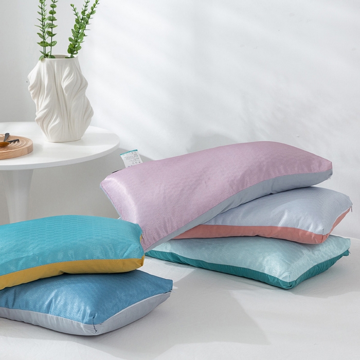 91家纺网 家纺一手货源 找家纺 芯奇想 2025春夏新款夏季双拼冰丝枕纯荞麦枕芯枕头单枕芯 组合图仅供展示 35x55cm单枕/只