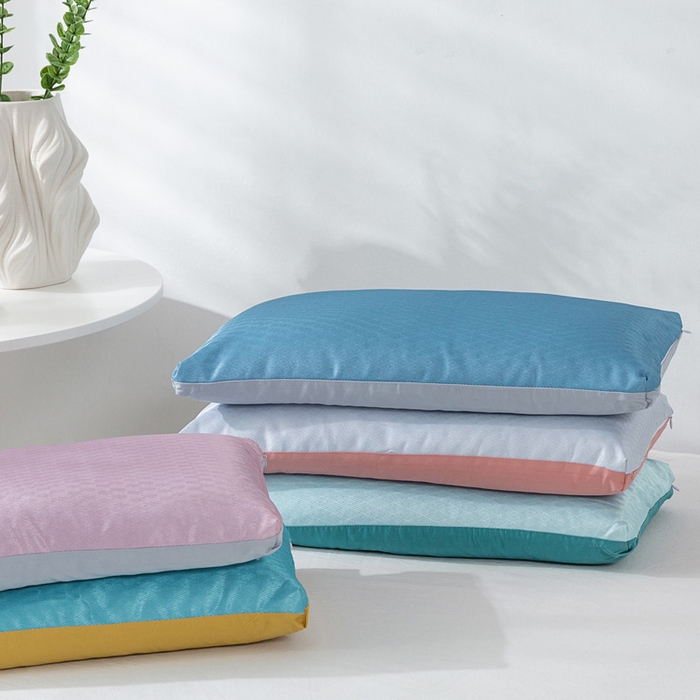 91家纺网 家纺一手货源 找家纺 芯奇想 2025春夏新款夏季双拼冰丝枕纯荞麦枕芯枕头单枕芯 组合图仅供展示 35x55cm单枕/只