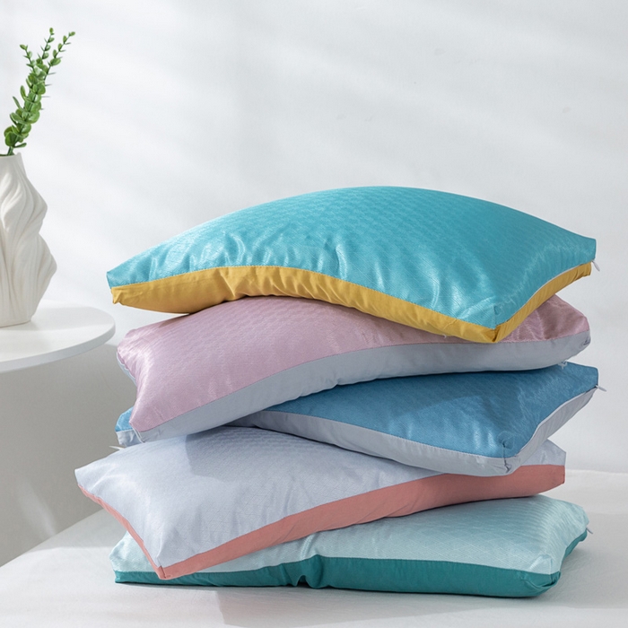 91家纺网 家纺一手货源 找家纺 芯奇想 2025春夏新款夏季双拼冰丝枕纯荞麦枕芯枕头单枕芯 组合图仅供展示 35x55cm单枕/只