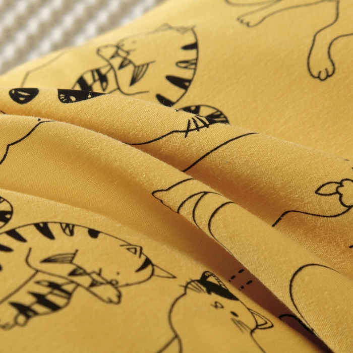 91家纺网 家纺一手货源 找家纺 芯奇想 2025春夏新款全棉纯棉印花荞麦枕枕头枕芯单枕芯-丑猫 全棉荞麦枕-丑猫黄色 35x55cm单枕/只