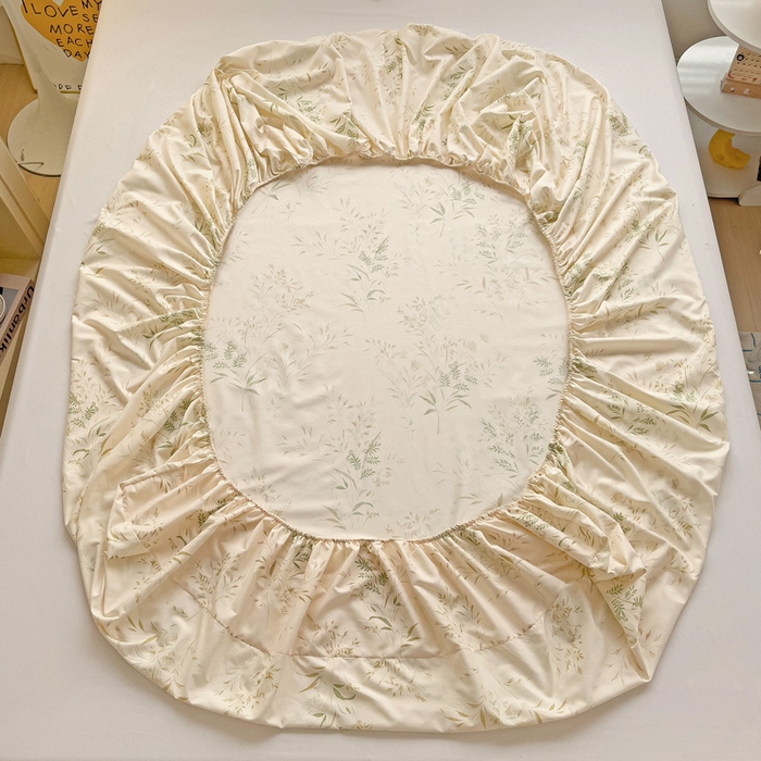 91家纺网 家纺一手货源 找家纺 （总） 楠沐家纺 2025新款印花亲肤芦荟棉水洗棉床笠