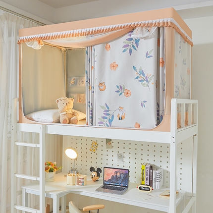 91家纺网 家纺一手货源 找家纺 （总）浪幔纱蚊帐 2025新款A类无涂层百分百遮光学生蚊帐床帘一体式