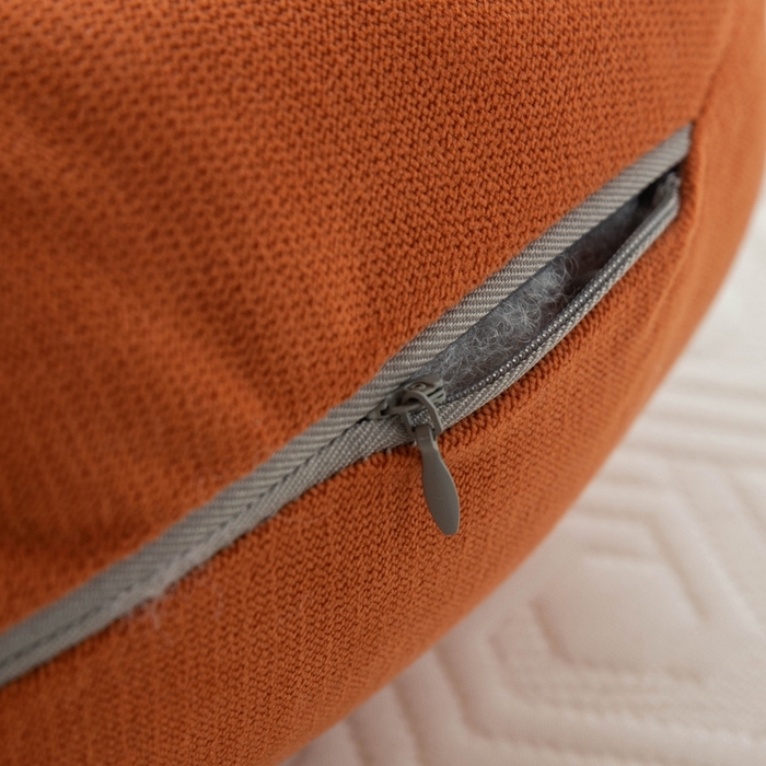 91家纺网 家纺一手货源 找家纺 一兰家纺 2025新款学生季床头靠垫床上护栏公主风靠枕床上抱枕护腰靠--花容系列 花容-嫩嫩橘